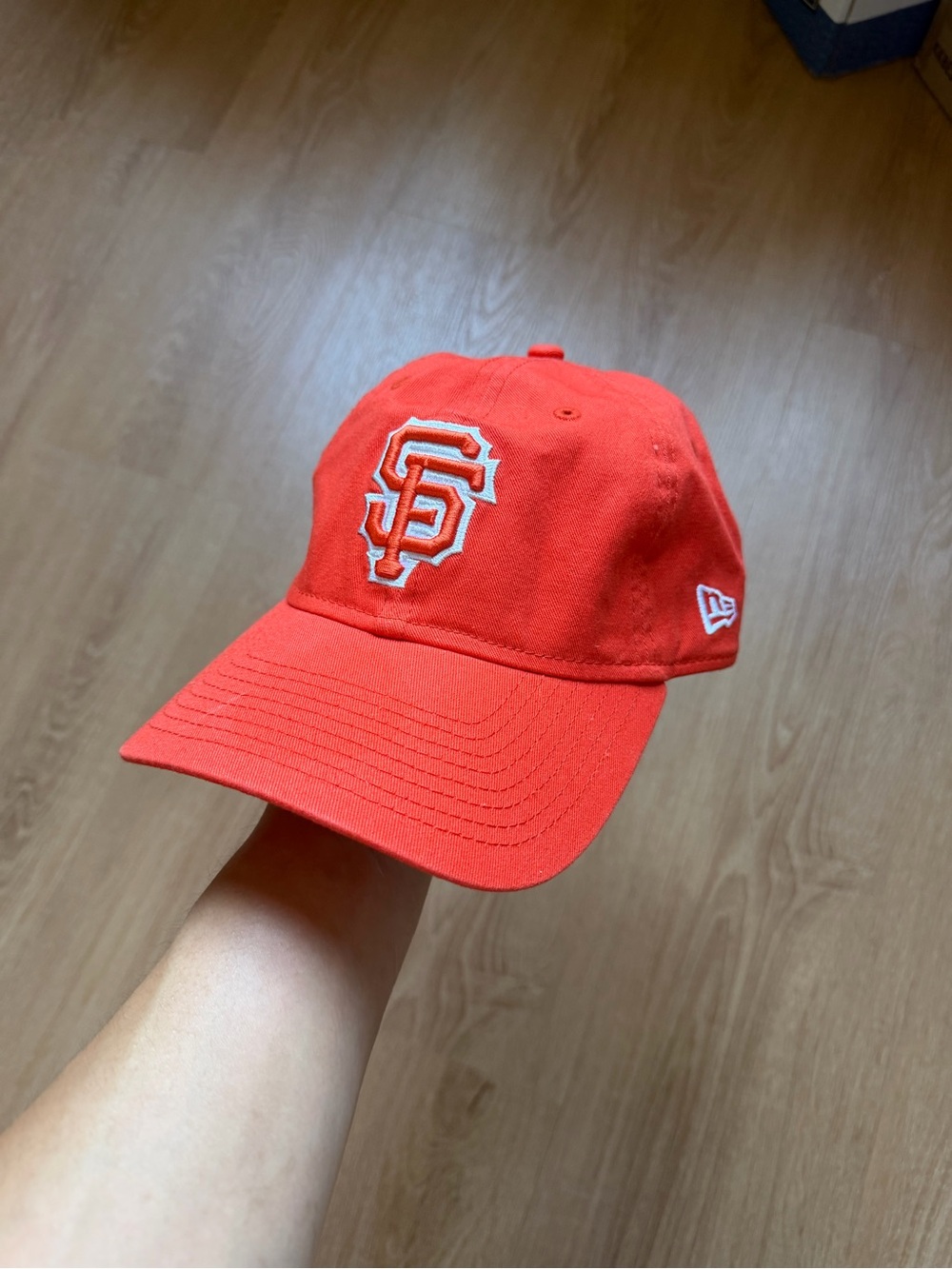 New Era Kids Bright Orange SF Logo Baseball Cap